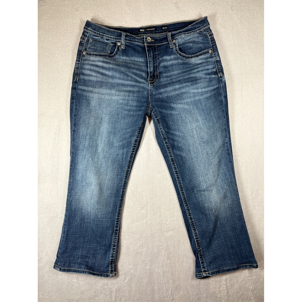 BKE Tyler Straight Mens Jeans 38 LENGTH ALTERED SEE DESCRIPTION Coolmax Stretch